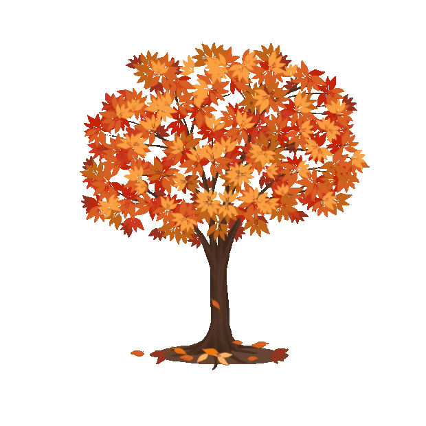 秋天秋季金秋树木树叶飘落落叶gif图素材