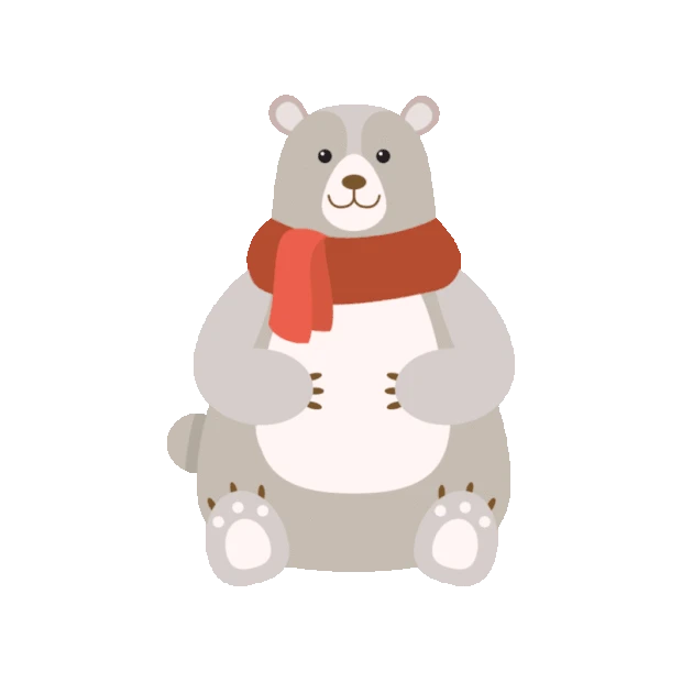 动物北极熊可爱贴纸gif图素材