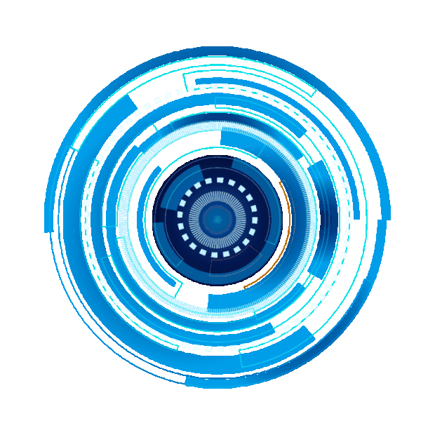 科技圆环蓝色旋转汇聚gif图素材