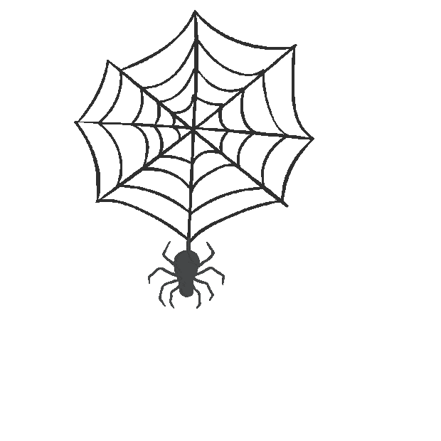 万圣节攀爬的黑色小蜘蛛蜘蛛网gif图素材