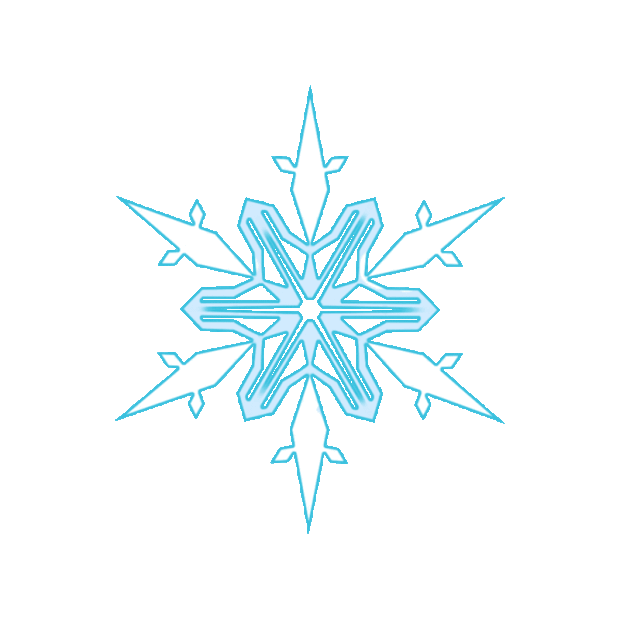 雪结晶雪花蓝色装饰gif图素材