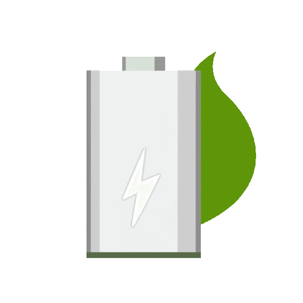 充电电池能源蓄电绿色gif图素材