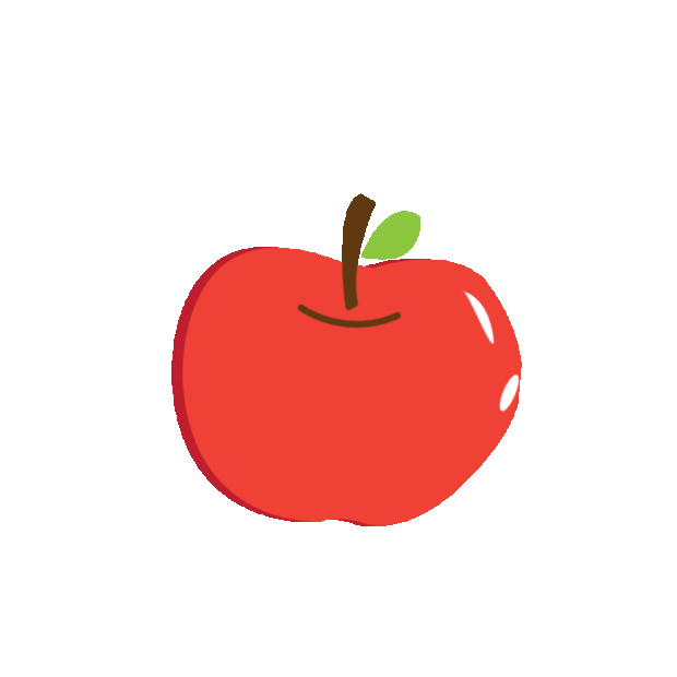 水果红苹果贴纸gif图素材
