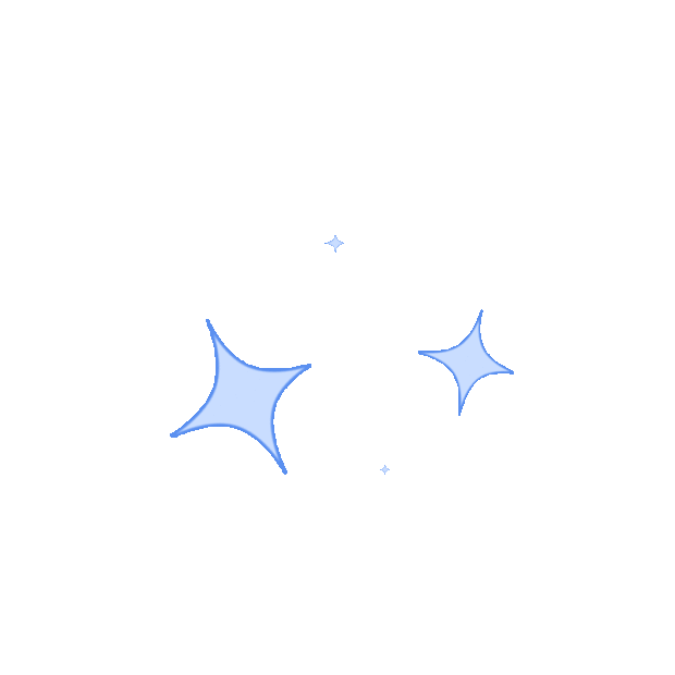 蓝色星星闪烁发光gif图素材