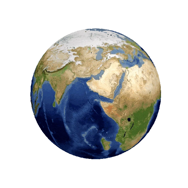 地球蓝星星球转动gif图素材