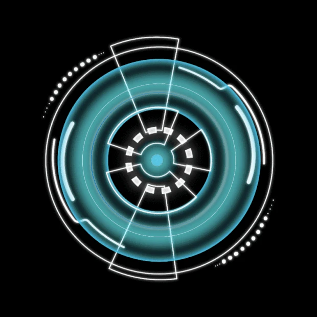 科技圆环圆形未来界面蓝色gif图素材
