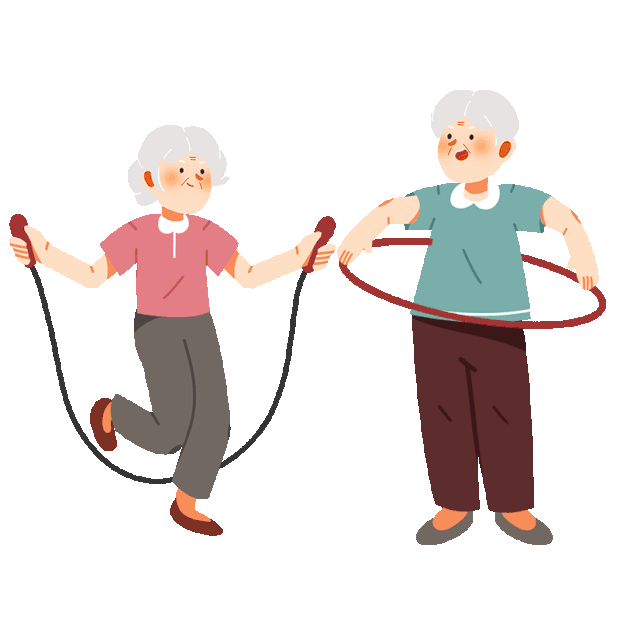 重阳节重阳老年人运动锻炼老年生活gif图素材