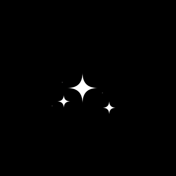 黑白可爱线条装饰闪动小星星