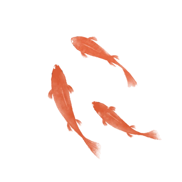 红色水墨鱼金鱼锦鲤鲤鱼gif图素材