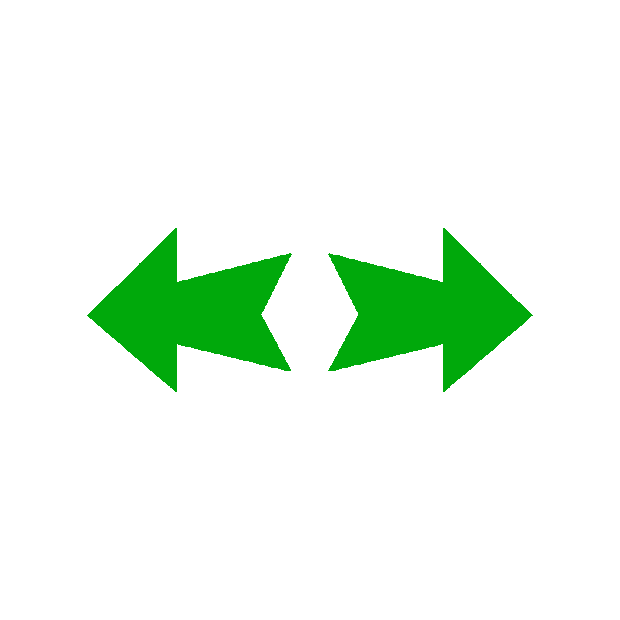 绿色指向箭头方向符号图标