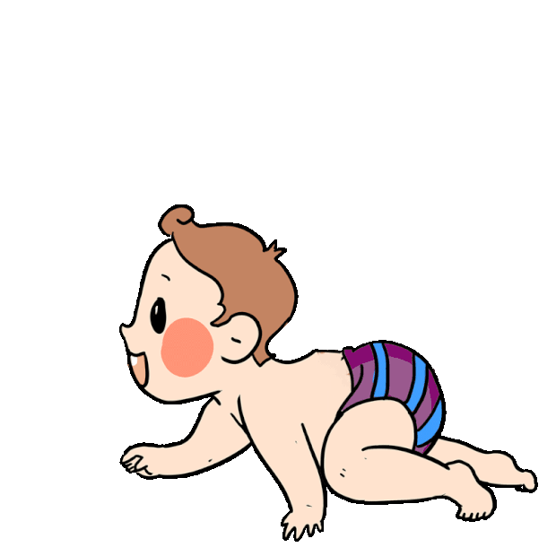 新生儿宝宝爬行婴儿gif图素材