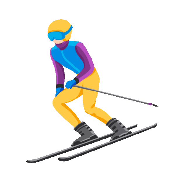 冬天冬季滑雪运动人物竞技gif图素材