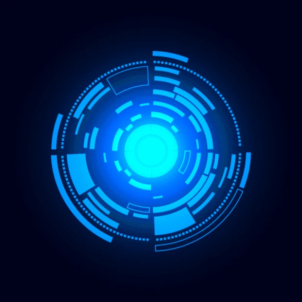 科幻圆环仪表盘界面科技风蓝色gif图素材