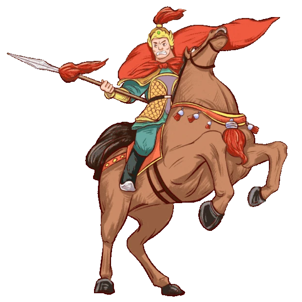 古代将领骑马人物人gif图素材