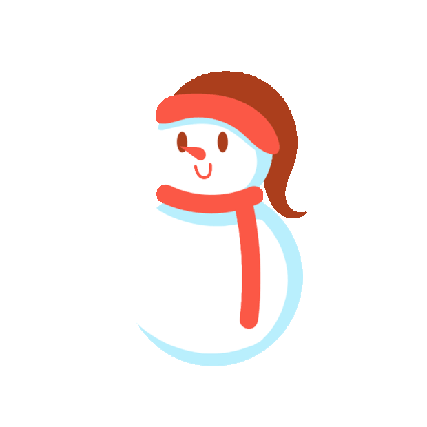 圣诞圣诞节冬天冬季雪人帽子围巾