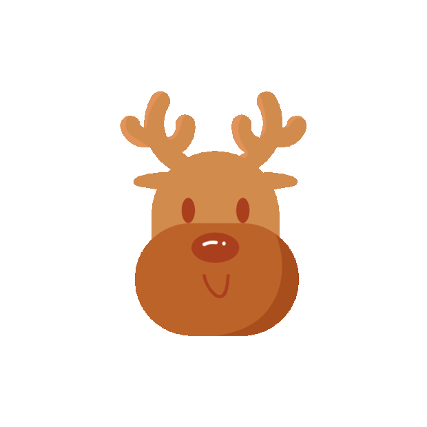 圣诞圣诞节麋鹿动物鹿角眨眼