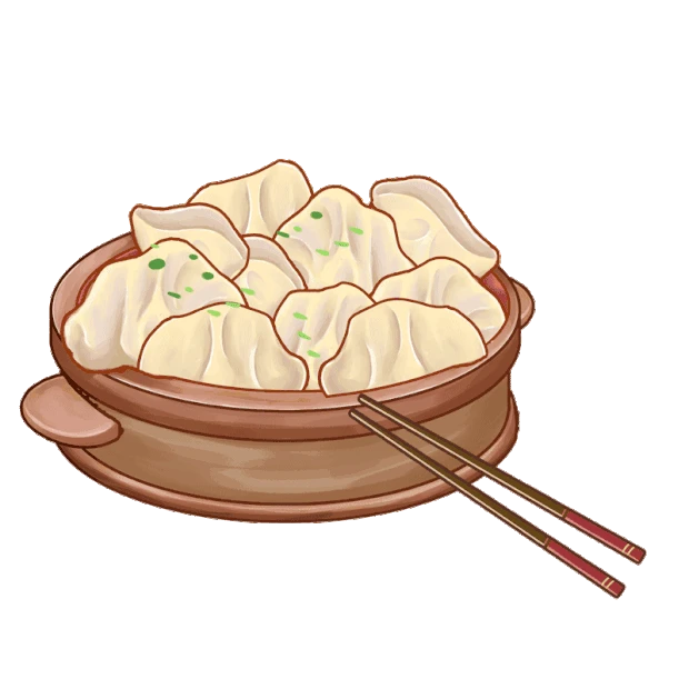 节气立冬吃饺子水饺美食食物gif图素材