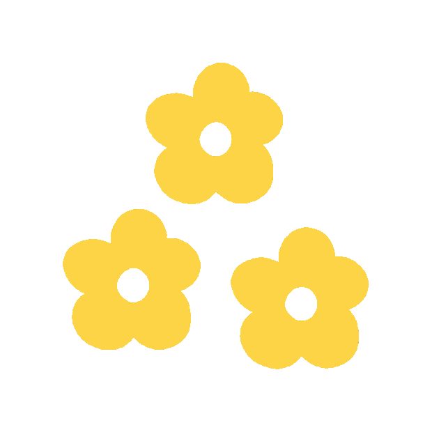 黄色小花花朵装饰贴纸动图gif