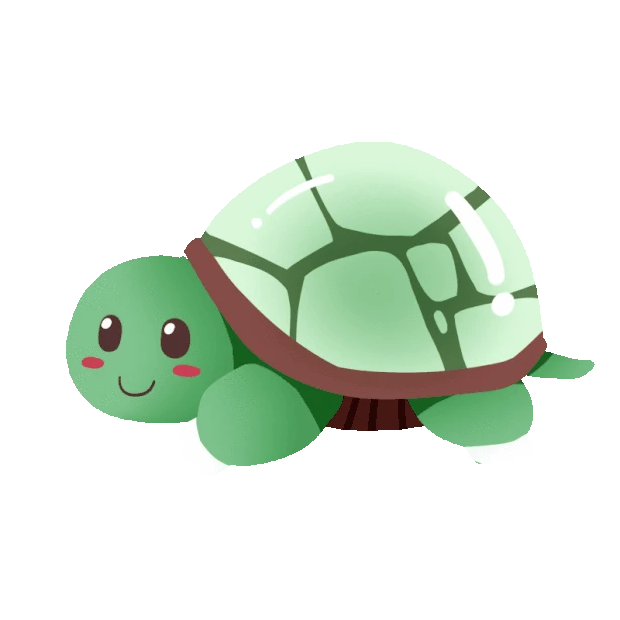 可爱卡通绿色乌龟动物gif图素材