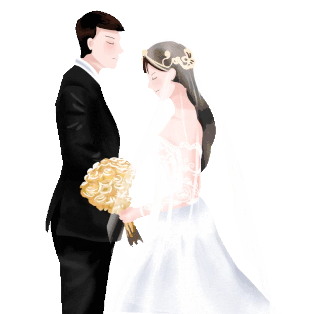 西式婚礼新娘新郎结婚gif图素材