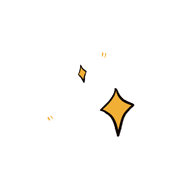 黄色卡通星星闪烁综艺小装饰贴纸gif图素材