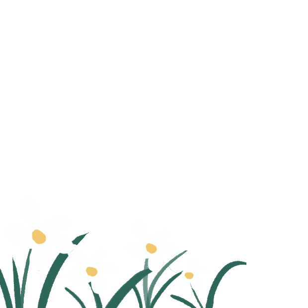 白色的花绿色的叶子植物装饰花朵gif图素材
