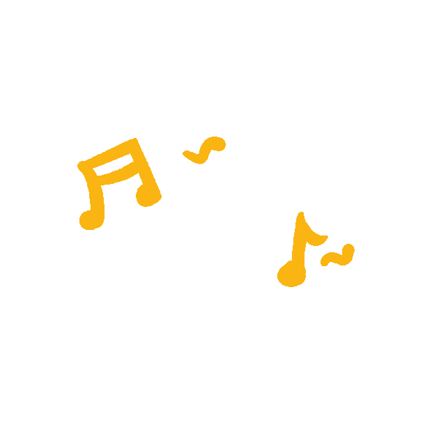 音乐演奏音符跳动节奏奏乐黄色gif图素材