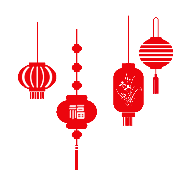 新年新春春节灯笼红色挂饰吊饰gif图素材