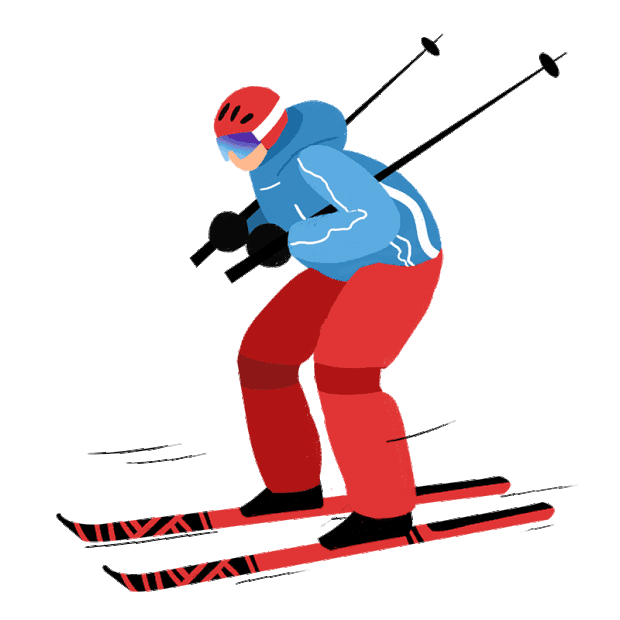 运动员滑雪比赛项目gif图素材