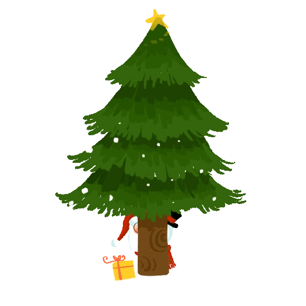 圣诞节圣诞树可爱彩色gif图素材