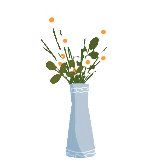 花瓶鲜花植物花卉装饰居家花朵gif图素材