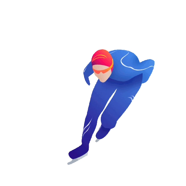 运动会比赛冬季运动短道速滑竞技比赛gif图素材
