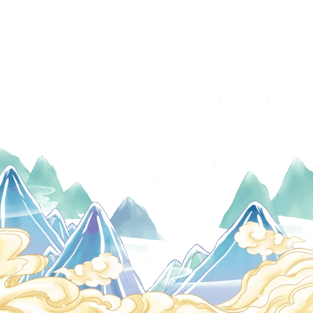冬季大雪小雪冰山雪景底边冬天gif图素材