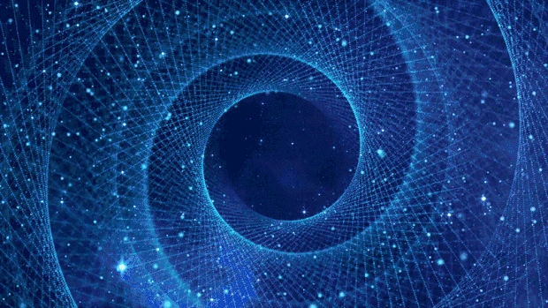 蓝色粒子粒子光效视频背景科技gif图素材