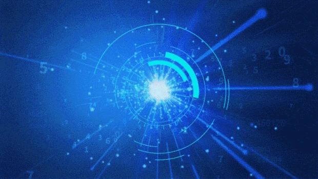 数字科技圆盘蓝色大气视频背景gif图素材
