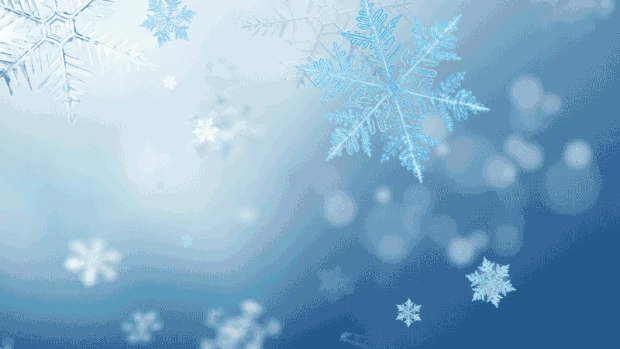 冬天雪花下落简约唯美冷色视频背景gif图素材