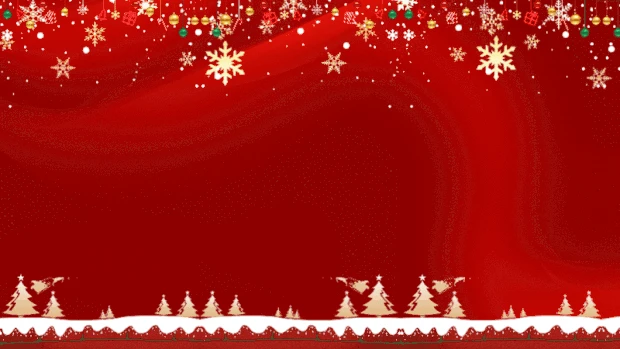圣诞节圣诞红色雪花视频背景gif图素材