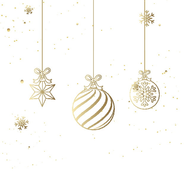 圣诞圣诞节挂饰装饰星星雪花球下雪飘雪圣诞快乐金色gif图素材