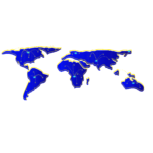 世界地图传播辐射线条地图蓝色gif图素材