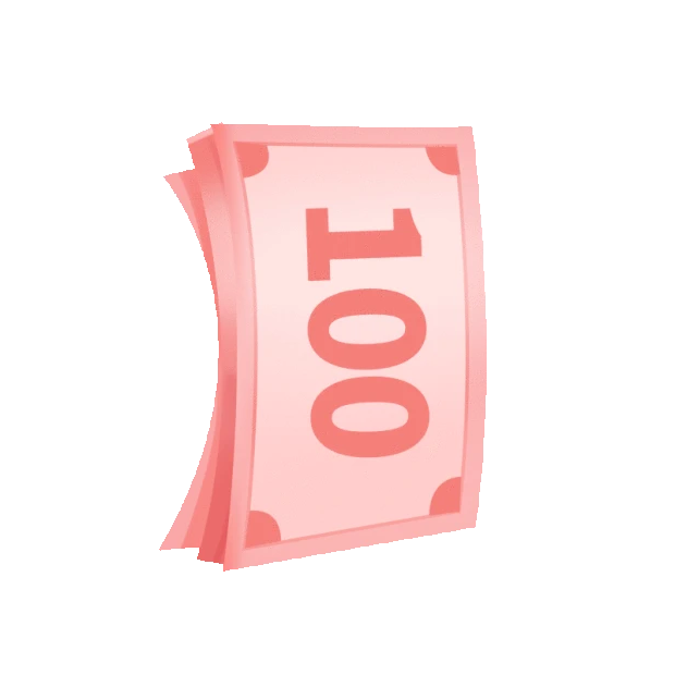 一叠100元钞票100元数钱微立体财富金钱金融gif图素材