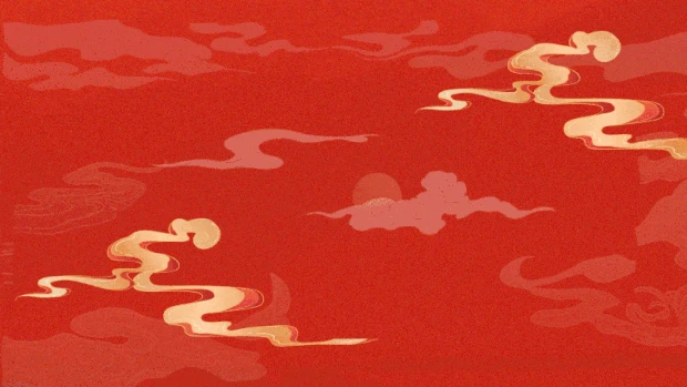 国潮祥云红色云纹中国风视频背景gif图素材