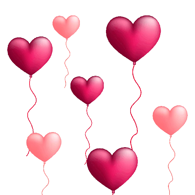 微立体情人情人节红心气球装饰微立体gif图素材