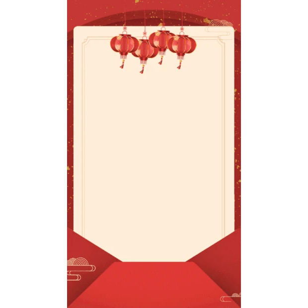 红色新年春节喜报信封贺卡竖版视频背景海报gif图素材