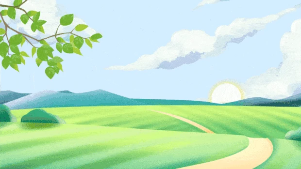 乡村田间风景绿色清新视频背景gif图素材