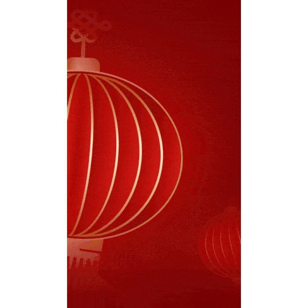 新年春节新春灯笼喜庆中国风传统红色竖版视频背景海报gif图素材