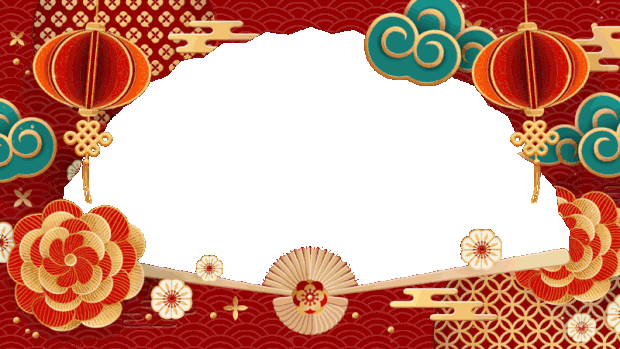 春节新年新春喜庆中国风拜年视频边框中国风gif图素材