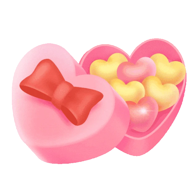 情人节爱心礼盒立体3D心形浪漫粉色gif图素材520