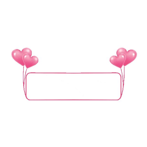 情人节三八妇女节粉色爱心气球边框标题框gif图素材