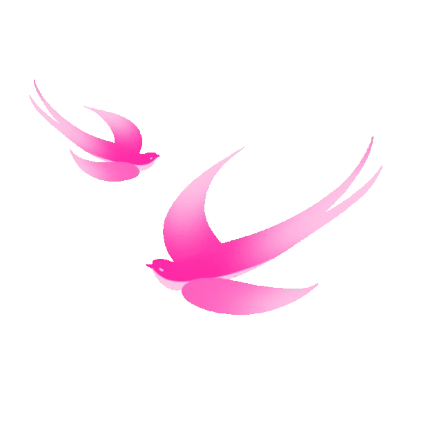 春季春天空中飞翔的燕子粉色gif图素材