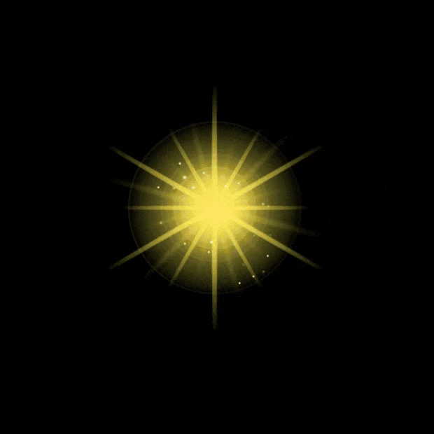 放射发散光线粒子光效光发光黄色gif图素材